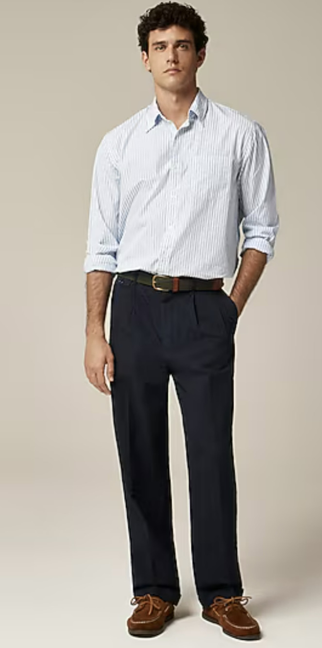 J.Crew Ludlow Crosby Garment Dyed Suit Pants Mens 31x32 Blue Cotton Linen CF189